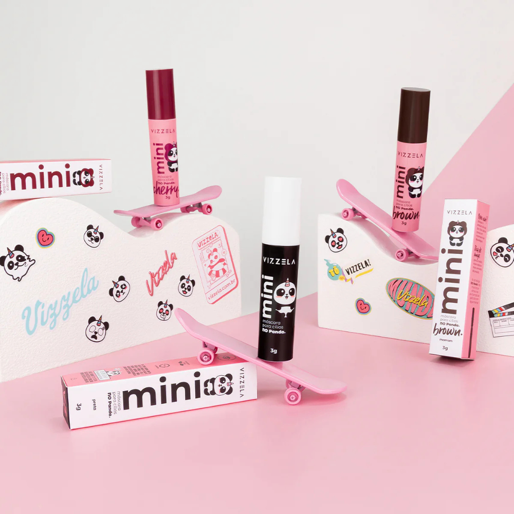 Mini Máscara de Cílios No Panda Preta - Vizzela