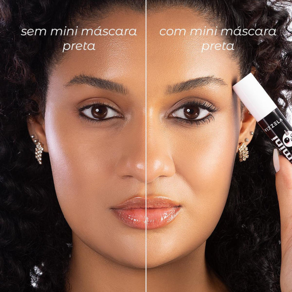 Mini Máscara de Cílios No Panda Preta - Vizzela